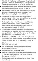 MINNIDIP Exclusive Resort Collection Garland Arch Play Sprinkler – Indoor/ Out