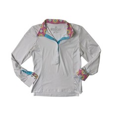 Romfh Equestrian Shirt Girls M Medium Abrion Girls Micro-cool Long Sleeve Horse