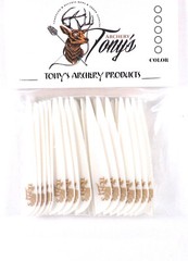 Tonys 3» Archery Vanes Archery All New Super Wave Vane White 50PK TNYSWVW3343B