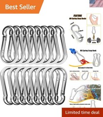 Versatile 30PCS Snap Hook Carabiner – 3-Inch Galvanized Steel for Weighty Loads