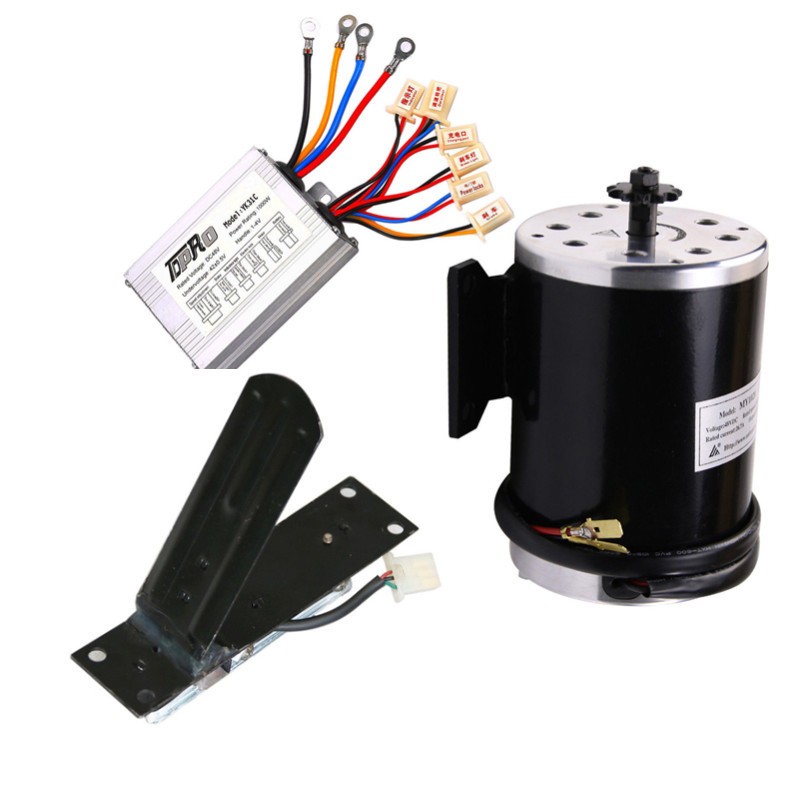 48V 1000W Brush Electric Motor Controller & Foot Pedal for Scooter E-bike ATV US