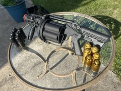 M32 ICS MGL Full Size Airsoft Revolver Grenade Launcher With 12 40mm Shells