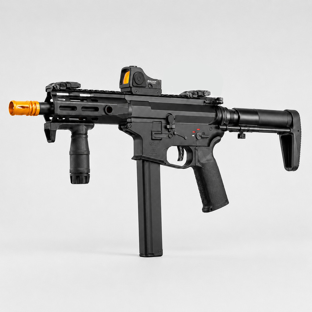 WE 6mmGBB Airsoft SMG, Adjustable Hop-Up, Semi/Full Auto Modes, 320-350 FPS