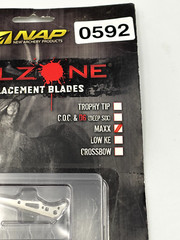 NAP Killzone Replacement Blades 100 & 125 Grain for 3 Broadheads MAXX #60730