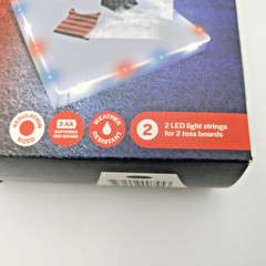 Cornhole Bean Bag Toss 2 Boards LED Light Kit Red White Blue Weather Resistant