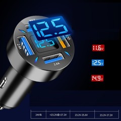 4-Port USB Car Charger – Fast Charging Adapter for Multiple Devices in Car