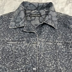 Equestrian Women’s Shirt Small Snap Texture Floral Cotton Blend USA