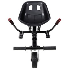 Hoverboard Go-Kart Seat Attachment, Adjustable Frame, Dual Shock Absorber, Black