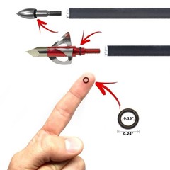 O-Ring 1/4 Inch Tightening Washers for Archery Arrow Broadhead Tips (100 Pack)