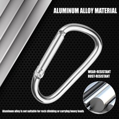 10 PCS Stainless Steel Carabiners Spring Snap Hooks Heavy Duty Keychain Clip NEW