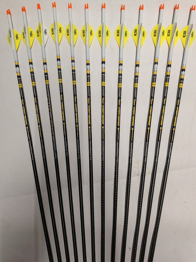 @NEW@ 12- Victory Archery RIP TKO Elite 350 Dipped/Crested Carbon Arrows