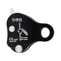 Climbing Ascender Fall Protection Rope Grab Belay Device Gear Aluminum Black