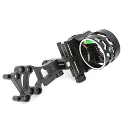 Compound Bow Sight 5 Pin 0.019″ Micro Fiber 4X 6X 8X Lens Archery Hunting RH LH