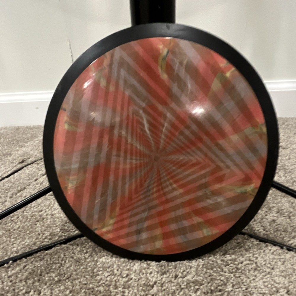 Red Pink Gray Green Swirl Pattern Disc Golf Disc Unique Multicolor Design