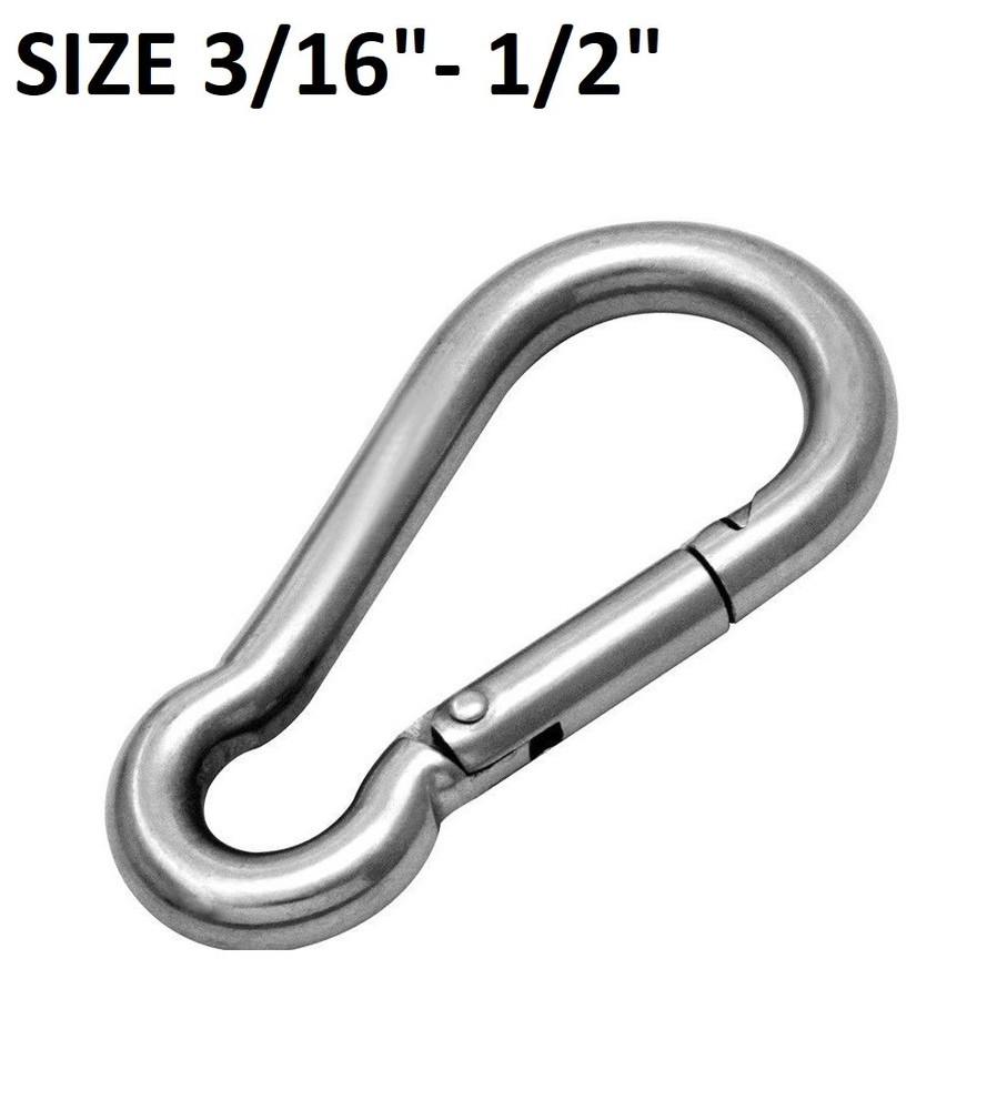 Carabiner Clip Snap Hook Spring Loaded Steel Karabiner Carabina Carbine