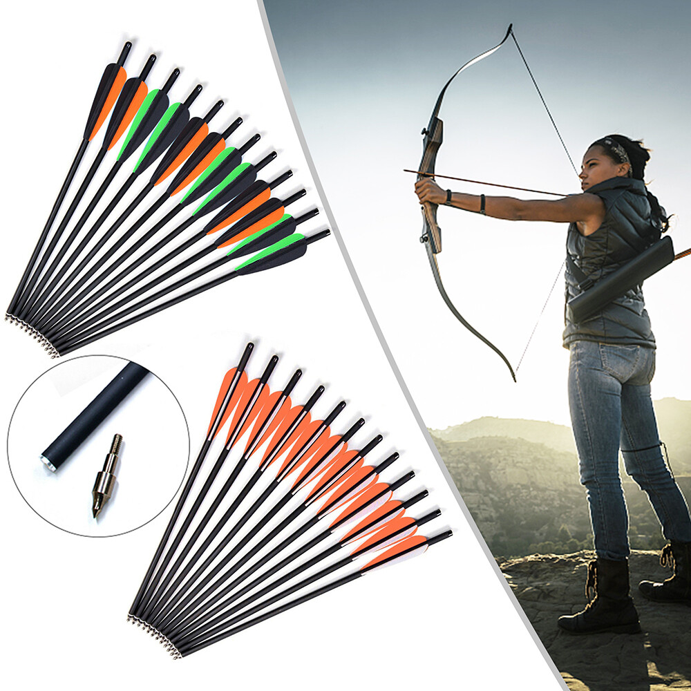 20 inch Archery Carbon Crossbow Bolts Half Moon Nock OD 8.8mm Arrows Hunting
