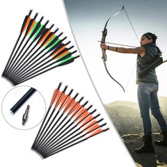 20 Inch Hunting Crossbow Bolts Carbon Arrows 12PCS Archery Crossbow Arrows HOT