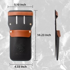 Archery Leather Pocket Arrow Quiver Portable 8 to10 Arrows Holder with Plastic
