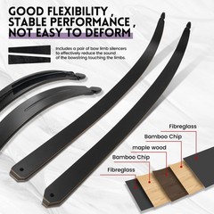 Archery Takedown Recurve Bow 60inch 30lbs,35lbs,40lbs,45lbs,50lbs,55lbs,60bs …