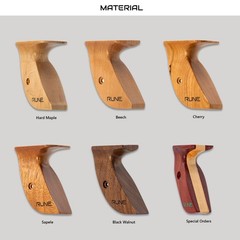 Rune Onyx, premium wood grip for recurve bow, barebow, olympic