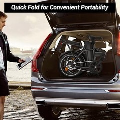 630W 2-Seat 16″ Tire Foldable Ebike 25MPH Commuter Electric Bicycle for Adult US
