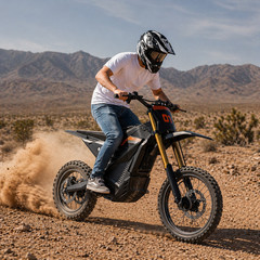 Adult Electric Dirt Bike 6000W Peak Top Speed Off Road All Terrain E Motorcycle