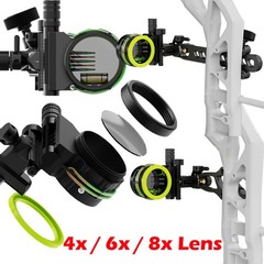 5Pin Compound Bow Sight 0.019″ 4x 6x 8x Lens Micro Adjust Archery Hunting Target