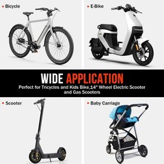 14×2.125 Solid Electric Bicycle Tire,14 x 2.125 Electric Bike Tire for Replac…