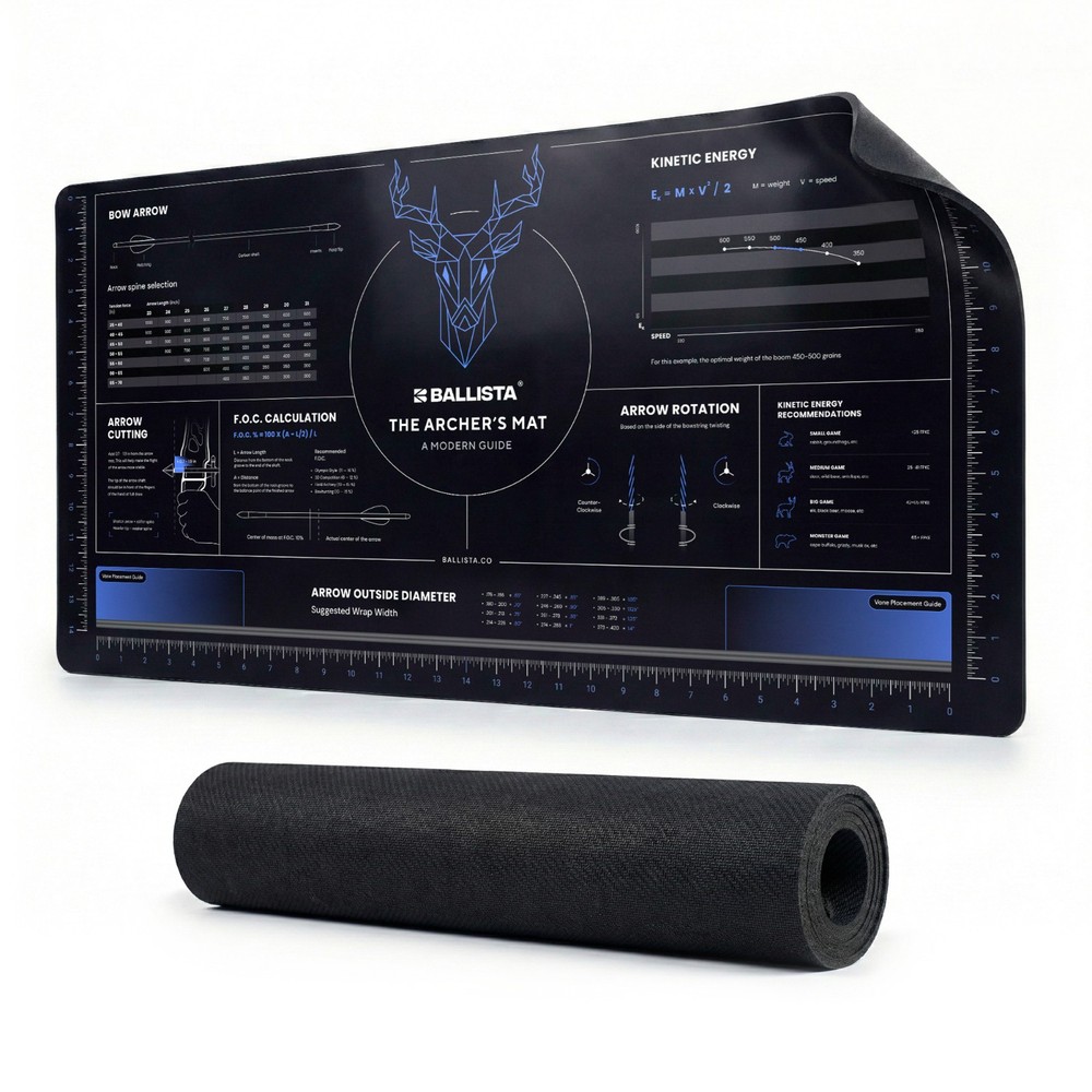 BALLISTA Archery Workbench Mat 16″ x 32″ Rubber Pad – Bow Crossbow Arrow Tuning