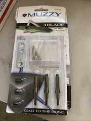 Muzzy Broadheads 3 blade 100 Grain 100gr 3 Pack Deer Bear Elk 1-3/16″ Cut