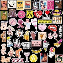 96Pcs Adult Stickers Bomb Skateboard Guitar Luggage Sexy Girls Decals Pack Lot