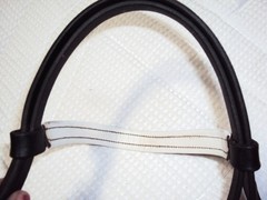 DOVER CIRCUIT Bridle & Bit – PADDED – 2-Tone Black & White – GREAT FREE Reins