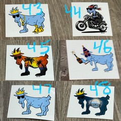 GOAT USA Stickers/ Decals- PICK YOUR STICKERS! CHECK OUT THE LOT! BUY AND SAVE!