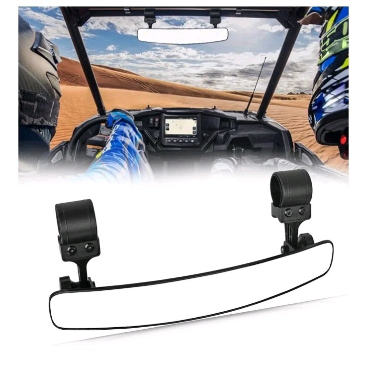 16.5″ UTV Rear View Center Mirror, UTV Race Mirror with Clamps