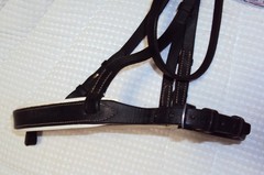 DOVER CIRCUIT Bridle & Bit – PADDED – 2-Tone Black & White – GREAT FREE Reins