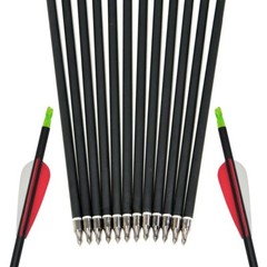 12Pcs 28/30 Carbon Arrows 7.8mm for Compound Recurve Bow Target Hunting Shooting