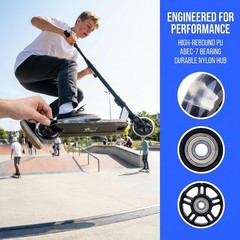 Little World Scooter Wheels – Quality Pair of 2pcs 100mm Stunt Scooter Wheels…