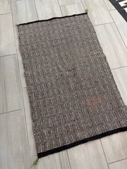 Vintage Wool Twill Weave Double Saddle Blanket | Geometric Southwestern Navajo