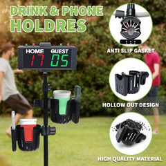Digital Cornhole Scoreboard with Drink Holder Set, Electronic Scoreboard with Re
