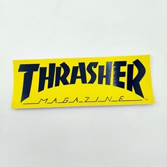 Thrasher Magazine Skateboard Sticker Yellow Classic Skater Decal 9″ VTG 90’s