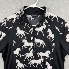 Kerrits Riding Shirt Womens Medium Aire Ice Fill 1/4 Zip Horse Equestrian Mesh