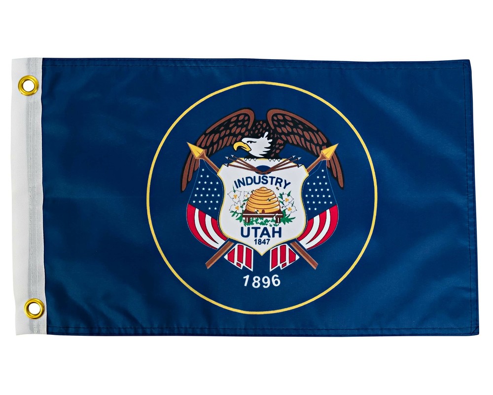 Utah Flag 12×18 Inches – Perfect for UTV ATV SxS Boats – Attach to Whip Lights