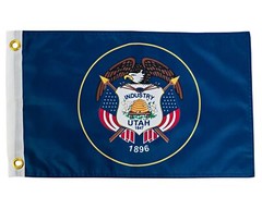 Utah Flag 12×18 Inches – Perfect for UTV ATV SxS Boats – Attach to Whip Lights