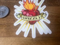Grizzly Griptape Sacred Heart Sticker Torey Pudwill Skateboarding Supreme