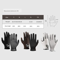 Equestrian Gloves with Enhanced Grip and Cool Ice Silk for Horseback Riding