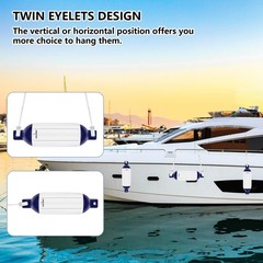 Orlang 6.5In X 23In Boat Fenders Boat Bumpers For Docking 4 Pack Inflatable