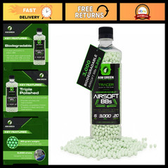 Biodegradable Glow-in-the-Dark Airsoft BBs – 3,000 Count, .20/.25/.32g, Eco-Frie