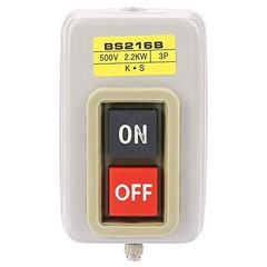 BS216B 110/220/380V Push Button Switch On/Off Start Stop Switch 3 Phase Self
