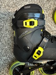 Rollerblade Maxxum Edge 125 3WD Inline Skates Size 10 Neon Yellow/Black Used 1x
