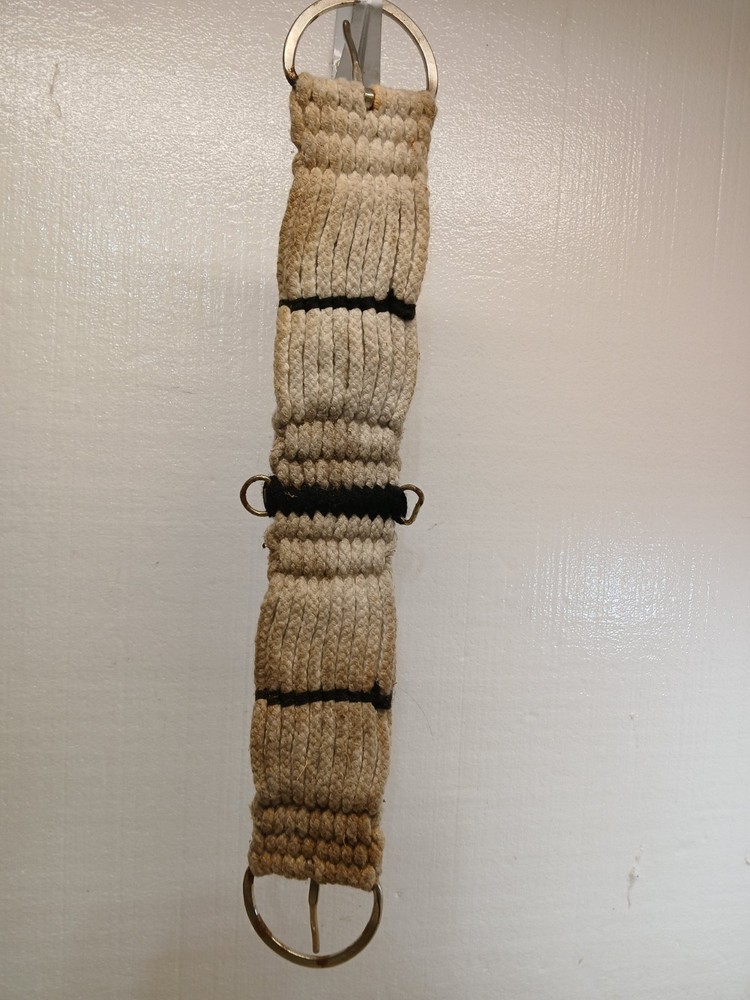 Vintage Pony Saddle Cinch 24” Cotton Rope Western Girth Ring Ends
